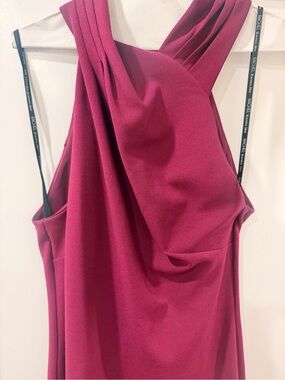 Rachel Zoe Harland crossover halter Dress in Magenta